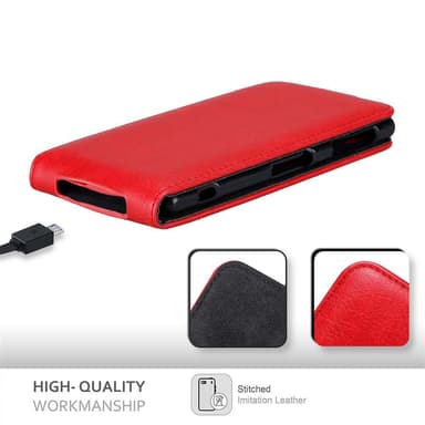 Sony Xperia Z1 Suojakuori Lompakkokotelo (Punainen)