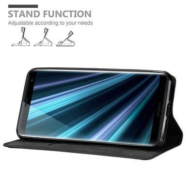 Sony Xperia XZ3 Suojakuori Lompakkokotelo (Musta)