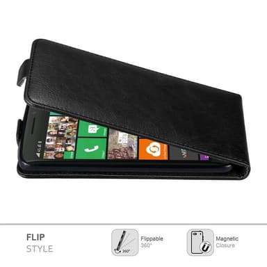 Nokia Lumia 929 / 930 Suojakuori Lompakkokotelo (Musta)