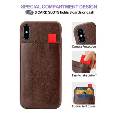 Suojakuori iPhone XS MAX Kotelo (Ruskea)