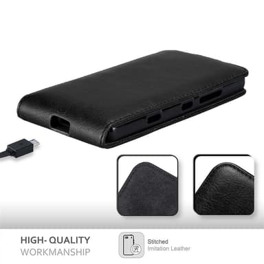 Nokia Lumia 929 / 930 Suojakuori Lompakkokotelo (Musta)