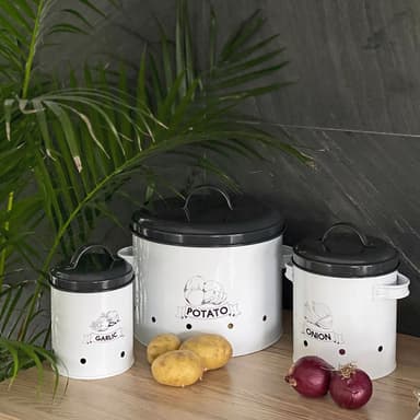 3x Säilytyspurkit Ruokametalliset Säilytyspurkit
