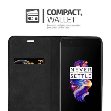 OnePlus 5 Suojakuori Lompakkokotelo (Ruskea)