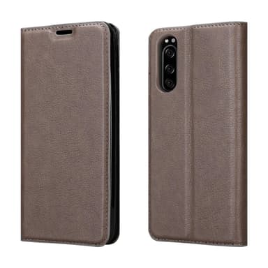 Sony Xperia 5 II Suojakuori Lompakkokotelo (Ruskea)