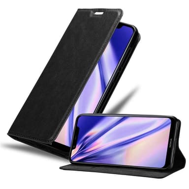Nokia 7.1 PLUS / X7 Suojakuori Lompakkokotelo (Musta)