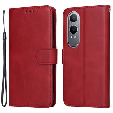 SKALO OnePlus Nord CE4 Lite 5G PU-nahkainen Lompakkokotelo - Punainen