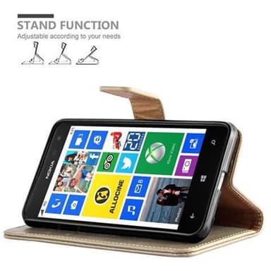 Nokia Lumia 625 Suojakuori Lompakkokotelo (Ruskea)