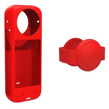 Silikonikuori 2i1 Insta360 X4 - Punainen