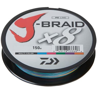 Punottu siima Daiwa J-Braid X8 0.22mm 150m monivärinen