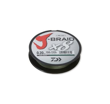 Punottu siima Daiwa J-Braid X8 0.06mm 150m tummanvihreä