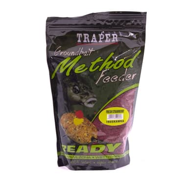 Groundbait TRAPER Method Feeder Ready Fresh Strawberry 750g