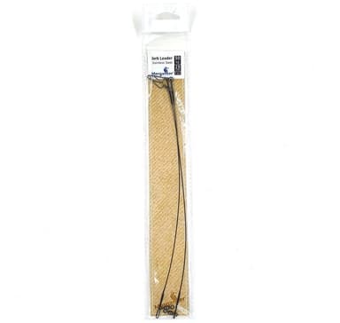 Ruostumattomasta teräksestä valmistettu Jerk johto, 30 kg 25 cm, 2 kpl, Merganser