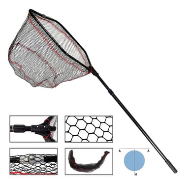 Laskuverkko SWD 60x60x60cm teleskooppinen 2,45m kumitettu