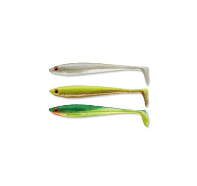 Pehmeä viehe Daiwa PX DuckFin Shad UV Set 12,5cm 5kpl