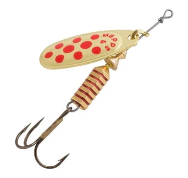 Spinner MEPPS COMET-4 8,0g kultaa/punaisia pisteitä