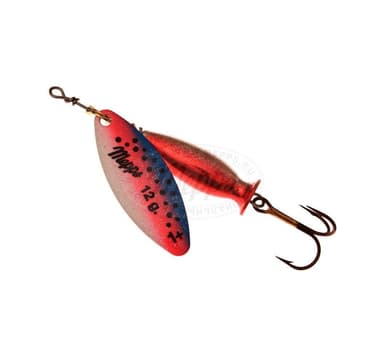 Spinner MEPPS AGLIA 12gr sateenkaari/hopea/punainen