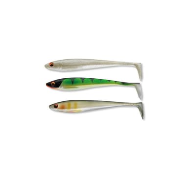 Pehmeä viehe Daiwa PX DuckFin Shad UV&Nature Set 12,5cm 5kpl