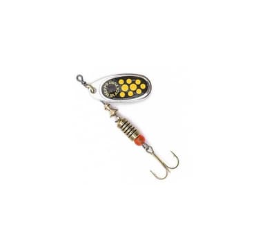 Spinner MEPPS-4 8,0g hopea/keltaisia pisteitä
