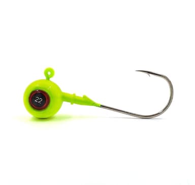 Jigipää, 3D Eyes, 10 g, keltainen, koukkuun Gamakatsu 6/0, 2 kpl, Merganser
