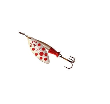 Spinner MEPPS AGLIA 16g hopea/punaiset pisteet- hopea/punainen