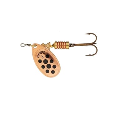 Spinner MEPPS AGLIA DECOREE-3 6,5g kupari/mustat pisteet