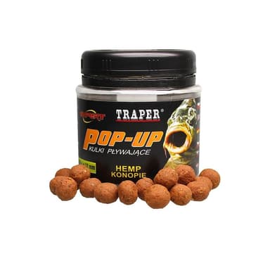 Groundbait TRAPER kelluva Boilies Hamppu 12mm 50g