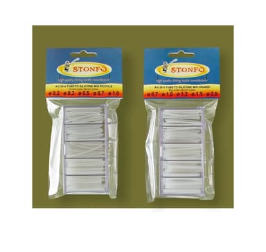 Stonfo Silicon Tubing 5 X erilaisia pieniä kokoja sauvakelluksille jne.