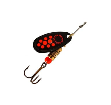 Spinner MEPPS AGLIA-4 8,0g mustat/oranssit pisteet