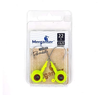 Jigipää, 3D Eyes, 4 g, keltainen, Hooked by Gamakatsu, 2 kpl, Merganser