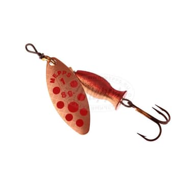 Mepps AGLIA LONG HEAVY-1 8g hopea/punaiset pisteet- hopea/punainen