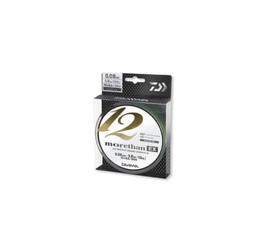 Punottu siima Daiwa Morethan 12 Braid EX+SI 0,18mm 135m limenvihreä
