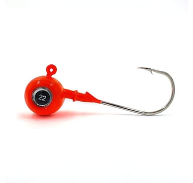 Jigipää, 3D Eyes, 18 g, punainen, koukkuun Gamakatsu 4/0, 2 kpl, Merganser