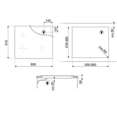 Smeg induktiotaso SIM3644MB