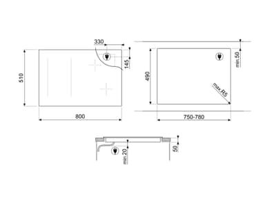 Smeg induktiotaso SIM3864MB