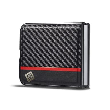 SKALO Samsung Z Flip6 LC.IMEEKE Carbon Fiber PU-nahkakuori - Musta
