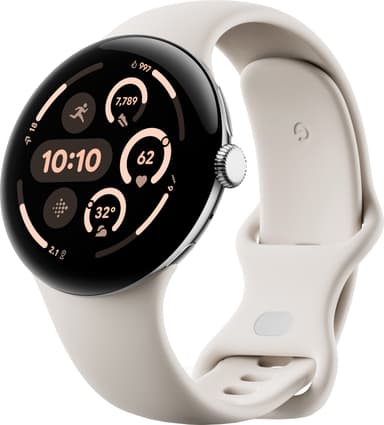 Google Pixel Watch 3 älykello 45 mm Wi-Fi (Porcelain)