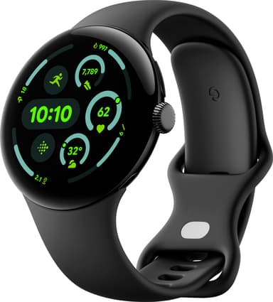 Google Pixel Watch 3 älykello 45 mm Wi-Fi (Obsidian)