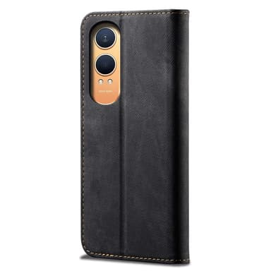 SKALO OnePlus Nord CE4 Lite 5G Jeans Lompakkokotelo - Musta