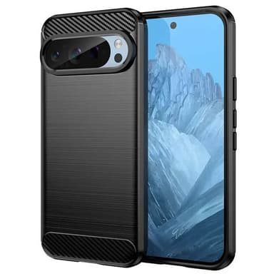 Harjattu TPU kuori Google Pixel 9 Pro - Musta