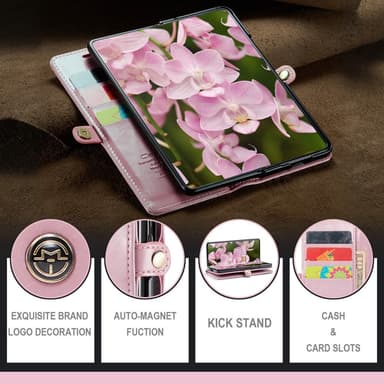 CaseMe Samsung Z Fold6 Lompakkokotelo - Pinkki