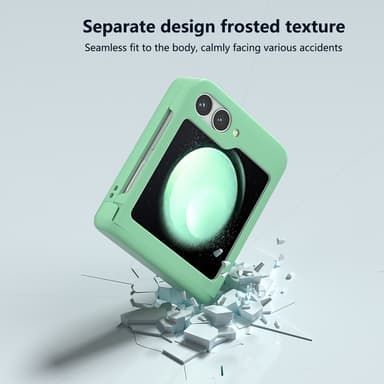 SKALO Samsung Z Flip6 Ultrathin Skin-touch Fold Suojakuori - Turkoosi