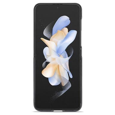 SKALO Samsung Z Flip6 LC.IMEEKE Carbon Fiber PU-nahkakuori - Musta