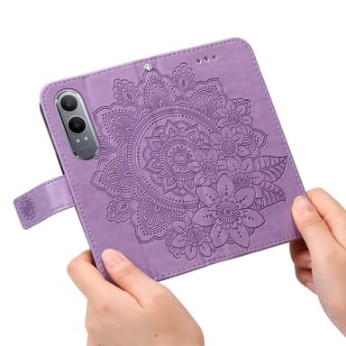 SKALO OnePlus Nord CE4 Lite 5G Mandala lompakkokotelo - Violetti