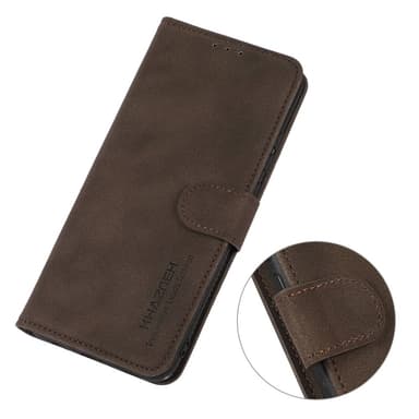 SKALO Motorola Edge 50 Fusion KHAZNEH Lompakkokotelo PU-nahasta - Ruskea