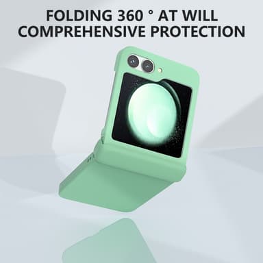 SKALO Samsung Z Flip6 Ultrathin Skin-touch Fold Suojakuori - Turkoosi