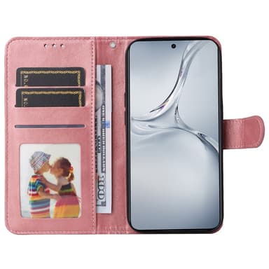 SKALO OnePlus Nord CE4 Lite 5G PU-nahkainen Lompakkokotelo - Pinkki