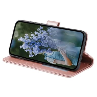 SKALO Xiaomi Redmi A3 Mandala lompakkokotelo - Ruusukulta