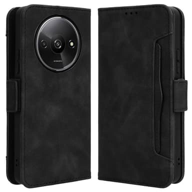 SKALO Xiaomi Redmi A3 6-lokeroa Lompakkokotelo - Musta