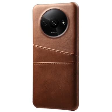 SKALO Xiaomi Redmi A3 PU-nahkainen Suojakuori Lompakolla - Ruskea