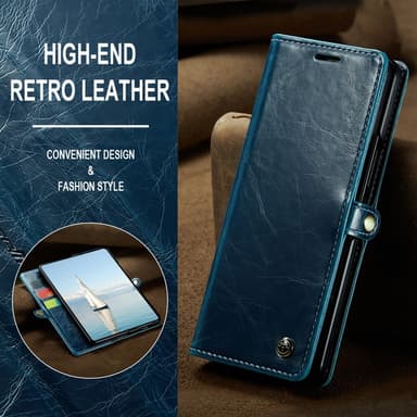 CaseMe Samsung Z Fold6 Lompakkokotelo - Sininen
